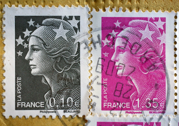 マリアンヌ　フランス切手2枚　1944