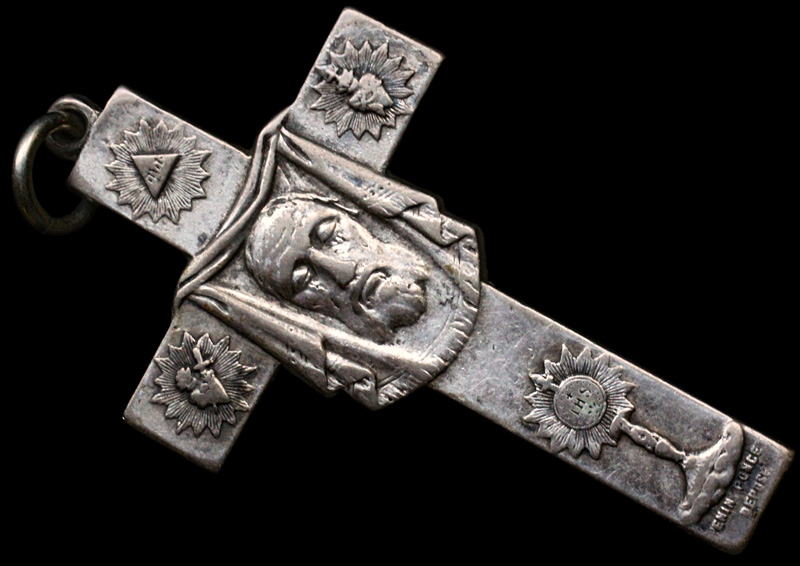 直販正規 イエス キリスト 手のひらサイズ 十字架 立体彫刻 イタリア製