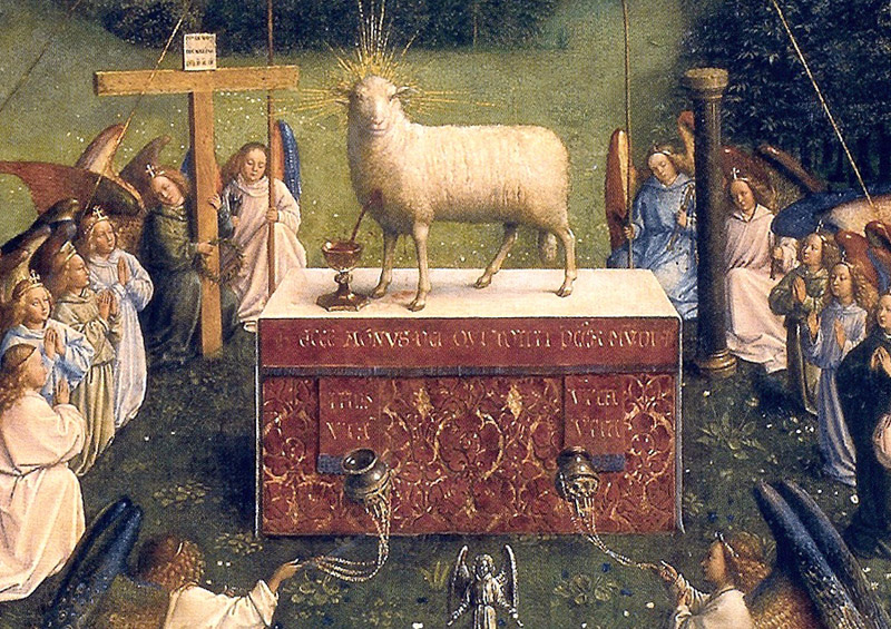 「ヘントの祭壇画 羊」の画像検索結果